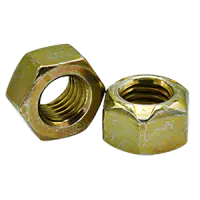 M12‑1.75 Metric Hex Cone Locknut, Class 8, DIN 980‑V, Coarse Thread, Zinc‑Yellow with Wax