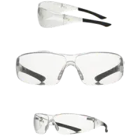 Ironclad EYV-3C Visitor Safety Glasses, Soft Nose, Anti-Scratch/Anti-Fog, clear Lens