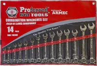 14 piece (8MM - 22MM)  COMBINATION WRENCH SET