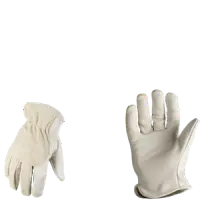 Ironclad IEX-WHO2-07-3XL Workhorse Hi-Dex Gloves, Cow Grain Leather, White, Size 3X Large