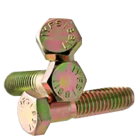 Grade 5 Hex Head Cap Screws Zinc Yellow