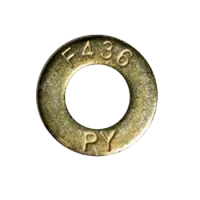 F436 Structural Flat Washer, Zinc-Yellow Cr+6 (Inch)