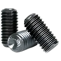 Knurled Cup Point Socket Set Screw, Zinc CR+3 Bake
