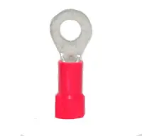 Vinyl Insulated Red Ring Connectors, 8 Stud Size, 22-18 AWG