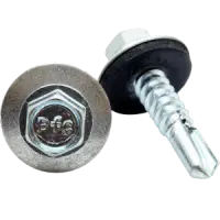 Self Drilling Screw, Hwh Unslotted W/ Bonded Washer(Neo), Zinc Cr+3 (Inch)