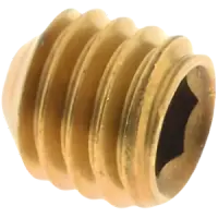 Cup Point Socket Set Screws, Brass, Plain (Inch)