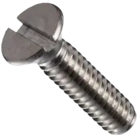 Machine Screws, Flat Slotted, Stainless Steel 18 8