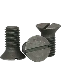 Slotted Flat Countersunk Head Cap Screw, Plain, Low Carbon 