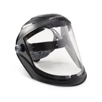 Lightweight MAXVIEW Premium Face Shield - Mask with 370 Speed Dial Ratcheting Headgear, ANSI Z87.1, for Work, Grinding, Cutting 