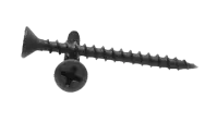 Particle Board Screw, Flat Head, Phillips, Black Phos, Hardened (Inch)