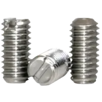 Slotted Set Screws, Cup Point, Stainless Steel 18 8