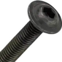 M6-1.00 x 12mm Flanged Button Head Socket Cap Screw - 10.9 Steel, Black Oxide