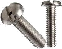 Machine Screws, Pan Slotted, Stainless Steel 18 8