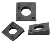 Square Beveled Malleable Washer, Plain (Inch)