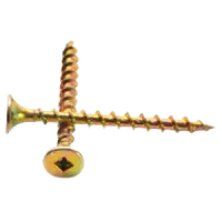 Square Drive Bugle Head Deck Screws, Zinc Yellow, Hardened