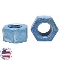 Usa 2H Heavy Hex Nut, A194/Sa 194, Hdg & Blue Wax (Inch)