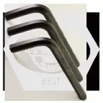 Hex Keys 6150 Crv Alloy, Short Arm, Tamper Resistant, Black