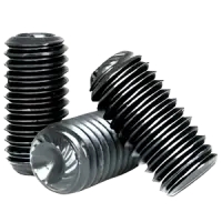 Metric Knurled Cup Point Socket Set Screws, 45H Iso 4029, Thermal Black Oxide, Alloy