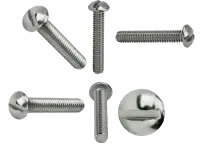 Machine Screw, Round Slotted, Stainless Steel 18 8 (Inch)