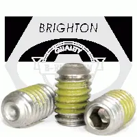 Cup Point Socket Set Screws, Nylon Patch, Stainless Steel 18 8 