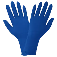 Blue Heavyweight Nitrile Gloves 9-Mil, Powder-Free, Micro-Diamond Grip, FDA & ESD Compliant