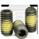 Half Dog Socket Set Screws, Nylon Patch, Thermal Black Oxide, Alloy 