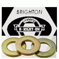 Usa Flat Washer, Extra Heavy, Zinc-Yellow (Inch)