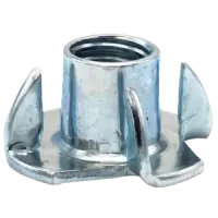 M4‑0.70 × 8 × 15 4‑Prong Metric Tee Nut, Zinc CR+3