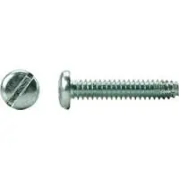 Thread Cutting Screws, Pan Slotted, Type F, Zinc Cr+3 
