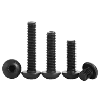 Metric Class 10.9 Button Socket Screw, ISO 7380 1, Thermal Black Oxide