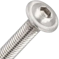 M5‑0.80 x 10mm Button Flange Socket Screw – A2 Stainless Steel (18‑8), ISO 7380‑2