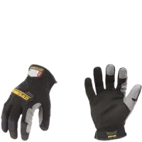 Ironclad WFG-03-M WORKFORCE Gloves, TPR Knuckle Impact Protection, Black, Size Medium