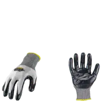 Ironclad SKC4N-03 M COMMAND A4 Nitrile Gloves, Touchscreen, Vend Packed, Gray & Black, Size Medium