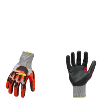 Ironclad KCI5FN 05-XL Command A6 FN Impact Knit Gloves, Touchscreen, Orange & Gray, Size X Large