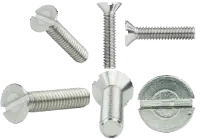Machine Screw, Flat Slotted, Stainless Steel 18 8 (Inch)