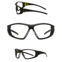 Ironclad EYHB-BKC AXIS-Hybrid, black frame, Anti-Scratch/Anti-Fog, Clear Lens