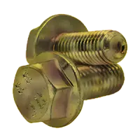 Metric Class 8.8 Hex Flange Bolt, Non Serrated, DIN 6921, Zinc-Yellow CR+6