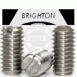 Slotted Set Screws, Cup Point, Stainless Steel 18 8 