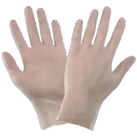 Clear Vinyl Disposable Gloves 5-Mil, Powder-Free, Rolled Cuff, Ambidextrous