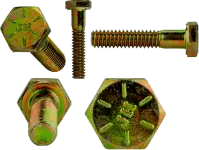 Hex Head Cap Screw 3/8-16X1-1/4 Gr8 Zinc Yellow