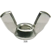 M3‑0.50 Type A Wing Nut, Stainless Steel A4 (316)
