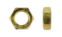 Finished Hex Jam Nut, Zinc-Yellow (Inch)