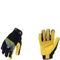 Ironclad IEX-MPLG-03-M Command Pro Leather Gloves, Touchscreen Index Finger, Black & Gold, Size Medium