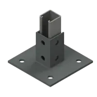 Strut Post Base Pre Galvanized