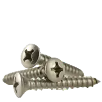 Self Tapping Screw, Phillips Oval Head, Type A, Stainless Steel 18 8