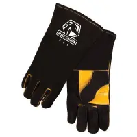 Side Split Cowhide Stick Glove with CushionCore™ Liner, Black Large