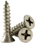 Self Tapping Screw, Phillips Flat Head, Type A, Stainless Steel 18 8
