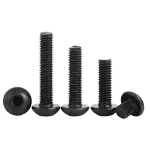 Metric Class 10.9 Button Socket Screw, ISO 7380 1, Thermal Black Oxide