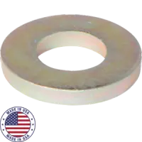 Usa Flat Washer, Extra Heavy, Zinc-Yellow (Inch)