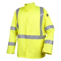 Hi-Vis Class 3 FR Cotton Jacket – Large, High-Visibility Safety